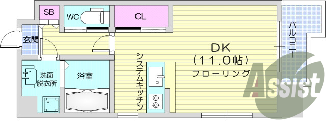1Ｒ、追い炊き機能、独立洗面台、角部屋、都市ガス
