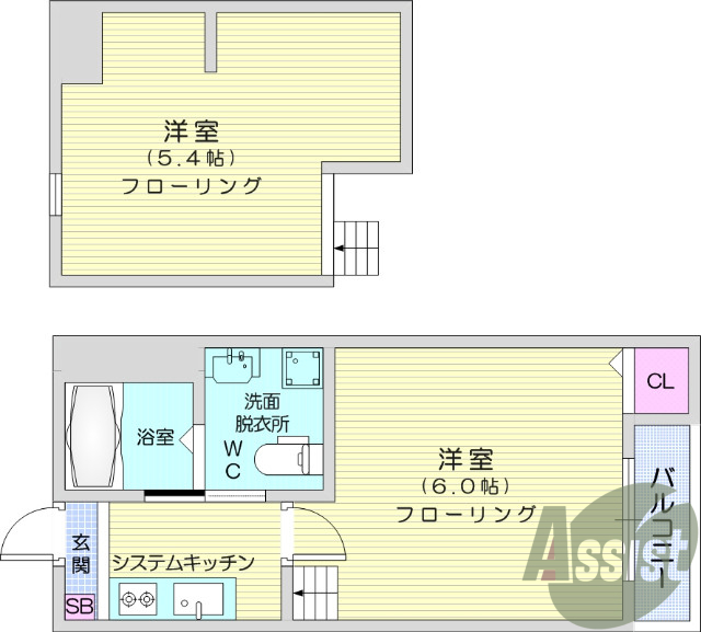 １K、インターネット無料、浴室乾燥機、オートロック。