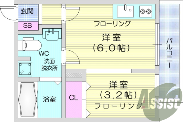 お写真は108号室のものです。参考にしてくださいませ。