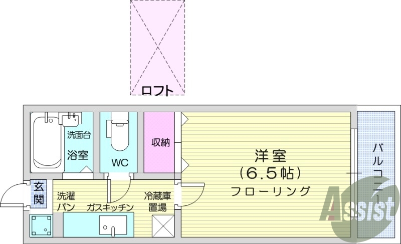 １K、エアコン、南向き、モニターインターホン
