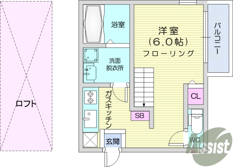 1K ※現在建築中です※