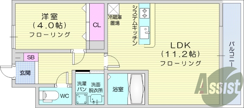 1LDK、ペット可、浴室乾燥機、追い焚き、宅配ボックス