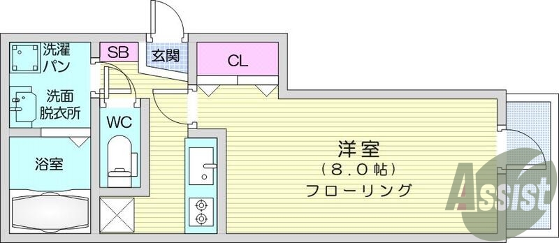 1K・ネット無料・システムキッチン・シャワートイレ