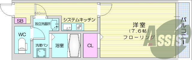 1K、フローリング、エアコン、モニターホン