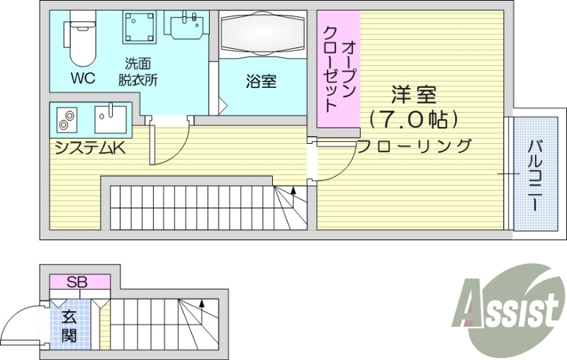 2階の間取り図