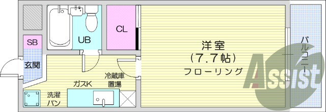 お写真は305号室のものです。参考にしてくださいませ。
