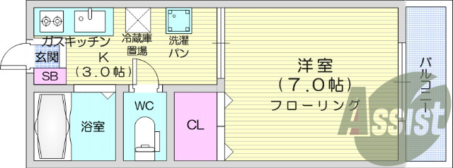 2階の間取り図