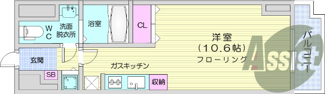 お写真は1006号室のものです。参考にしてくださいませ。