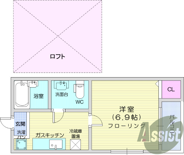 1階の間取り図