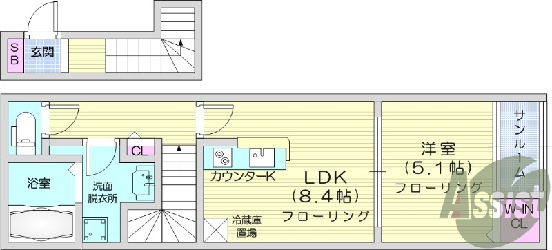 1LDK、ペット相談、追い焚き機能、モニター付きインターホン