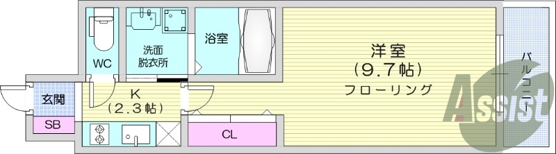 1K、バストイレ別、浴室乾燥機、追い焚き機能