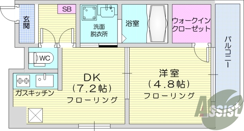 お写真は101号室のものです。参考にしてくださいませ。