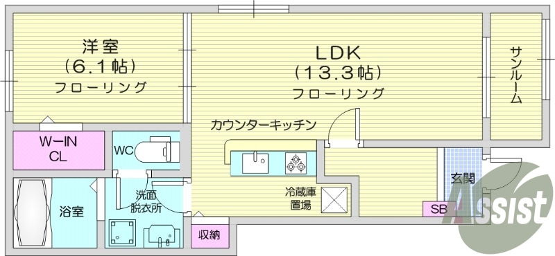 1階の間取り図
