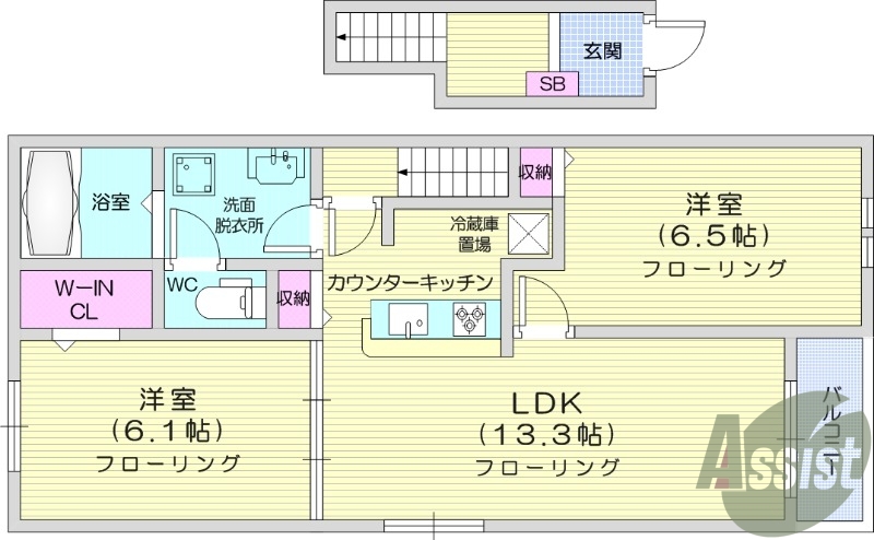2階の間取り図