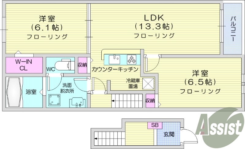 2階の間取り図