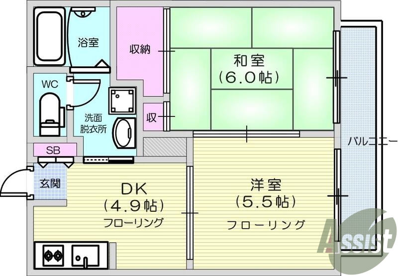 2階の間取り図