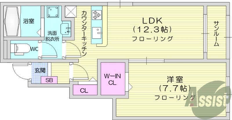 1LDK、ペット相談、防犯カメラ、宅配ボックス