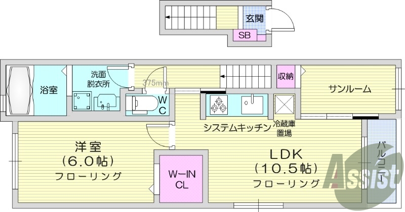 2階の間取り図