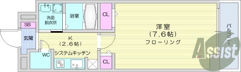 1K、ダブルロックキー、浴室乾燥機、ネット使用料無料