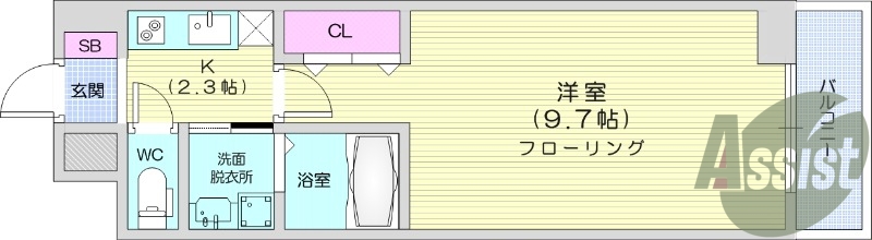 1K、ダブルロックキー、浴室乾燥機、ネット使用料無料