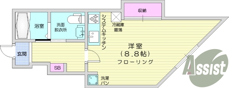 １Ｋ、追い炊き機能、エアコン付き、独立洗面台、バストイレ別
