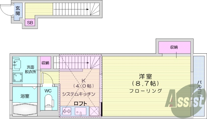 １Ｋ、追い炊き機能、エアコン付き、独立洗面台、バストイレ別