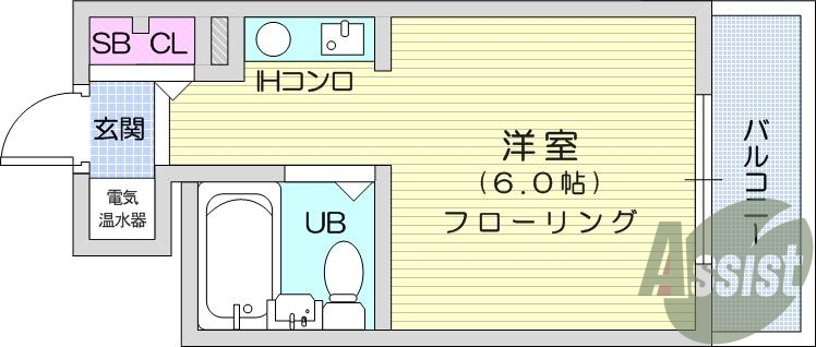 1R、オール電化、ミニ冷蔵庫、3点ユニット、エアコン