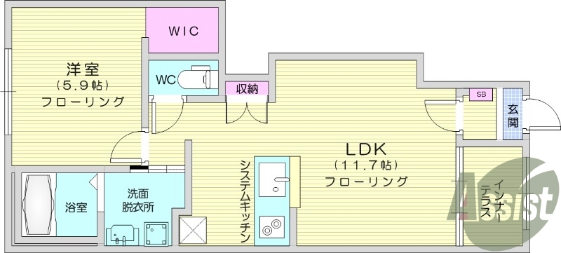 1LDK　ペット相談　インターネット無料　宅配ボックス