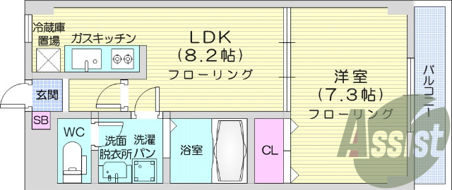 1ＬＤＫ、オートロック、システムキッチン、ウォシュレット