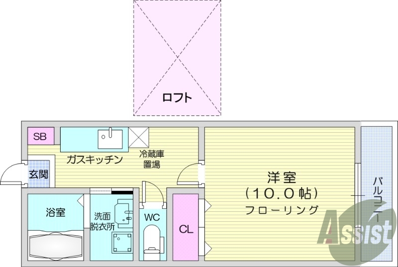 １K、インターネット無料、ウォッシュレット