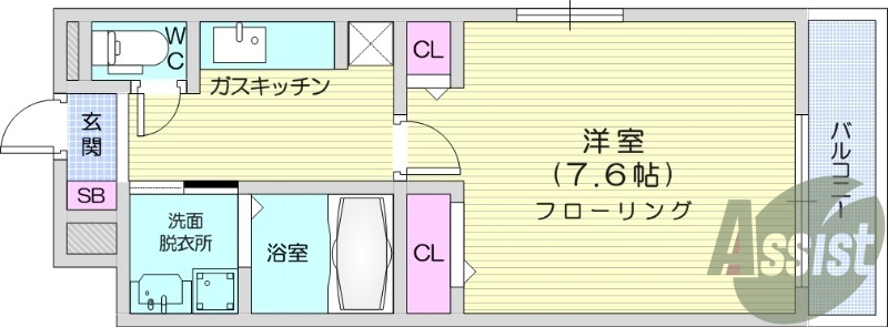 1K、防犯カメラ、追い焚き、浴室乾燥、ネット無料、物置