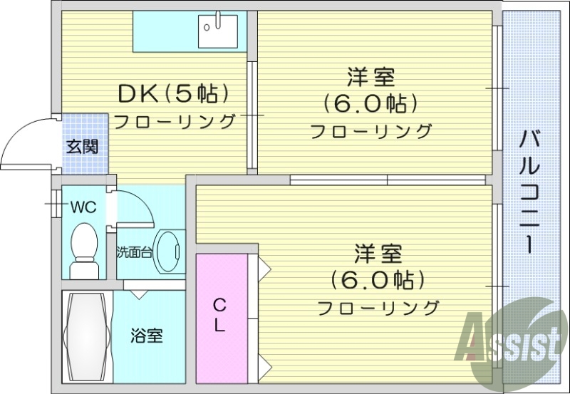 ペット相談（猫のみ）、バス・トイレ別、最上階、2人入居可能