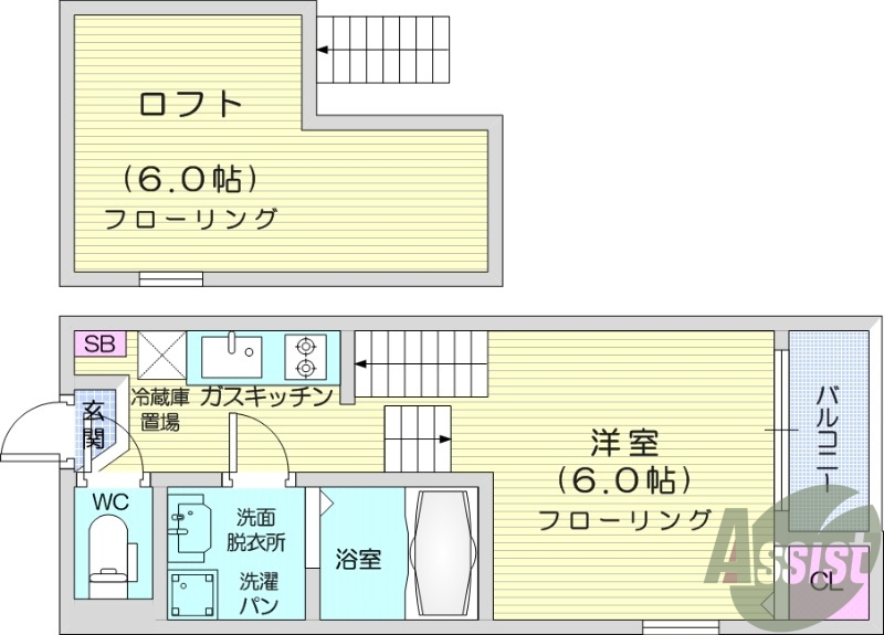 ワンルーム、浴室乾燥機、ネット使用料不要。