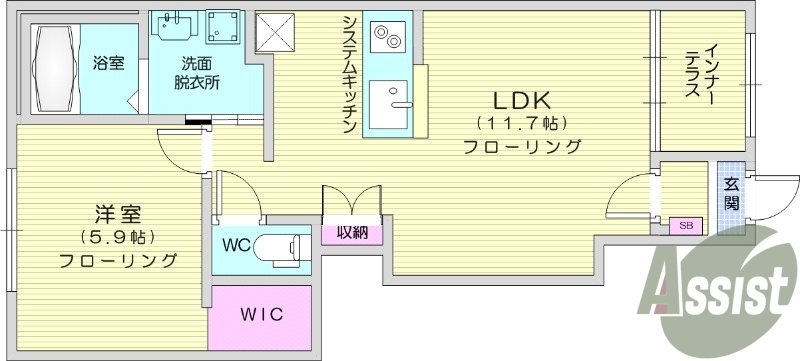 1LDK ペット相談 インターネット無料 宅配ボックス