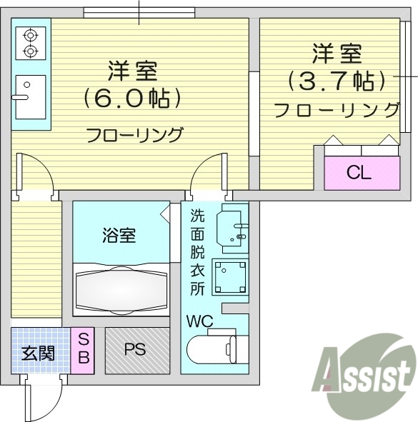 ワンルーム、モニター付きインターホン、エアコン