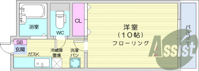 写真は別室です。1K、モニター付きインターホン、バストイレ別