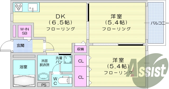 写真は別室です。２DK、都市ガス、独立洗面台