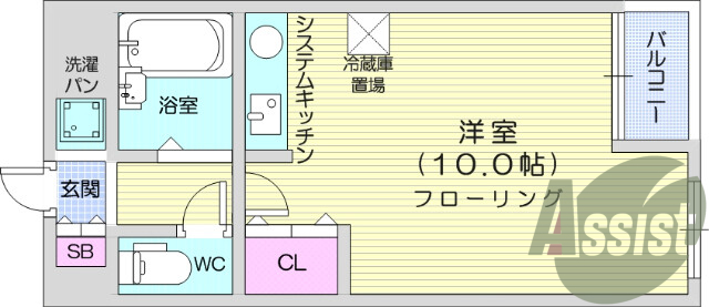 1R、角部屋、駅近、コンビニ、スーパー徒歩圏内。
