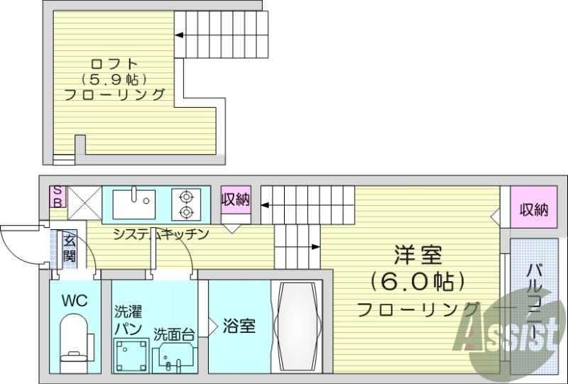 1階の間取り図