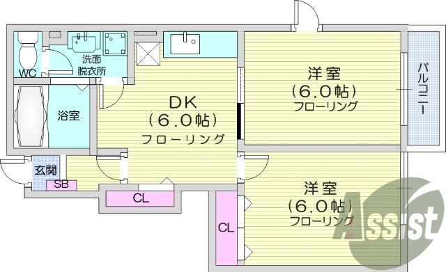 ２ＤＫ、追い焚き機能、シャンプードレッサー、エアコン
