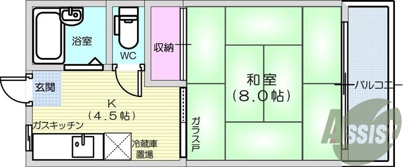 プロパンガス、エアコン、トイレ、照明器具給湯