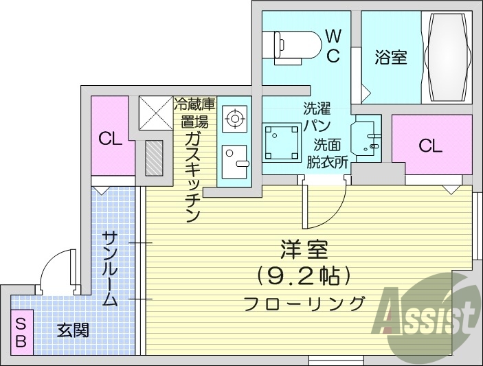 1R、浴室乾燥、オートバス、温水洗浄便座