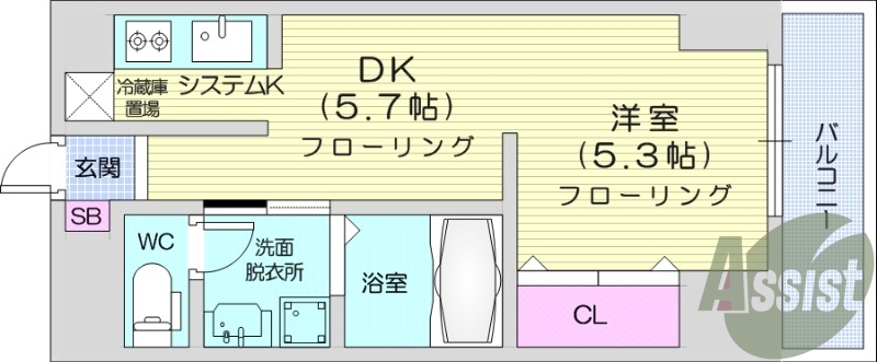1DK、オートロック、浴室乾燥機、防犯カメラ