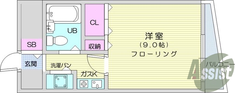 お写真は302号室のものです。参考にしてくださいませ。