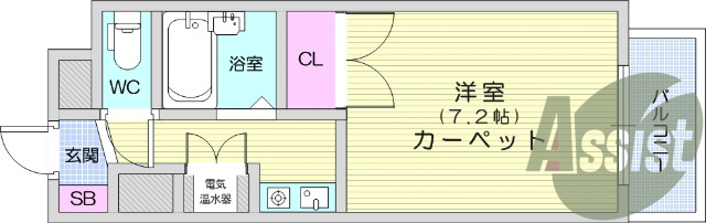 1K、オール電化、IHクッキングヒーター、エアコン