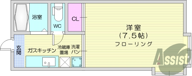 1K、モニターホン、南向き、温水洗浄便座