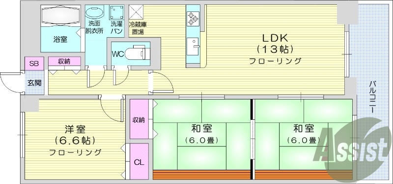 4階の間取り図