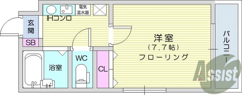 お写真は705号室のものです。参考にしてくださいませ。