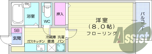 写真は別室です。1K、独立洗面台、角部屋、エアコン