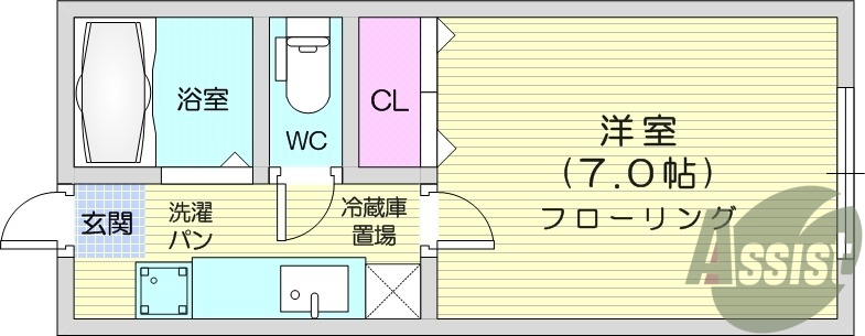 写真は別室です。1K、エアコン、室内洗濯機置場、トイレ浴室別
